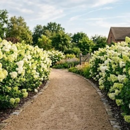 Hortensja bukietowa Limelight szpaler