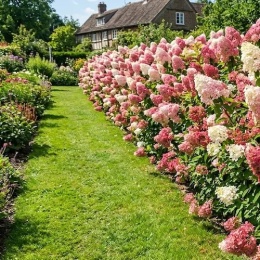 Hortensja bukietowa Vanille Fraise szpaler